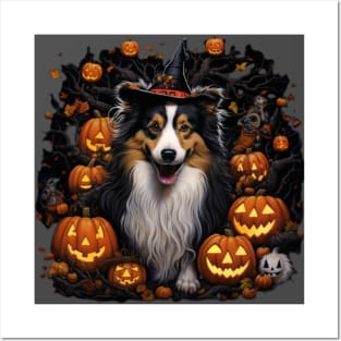 Sheltie Halloween Posters and Art